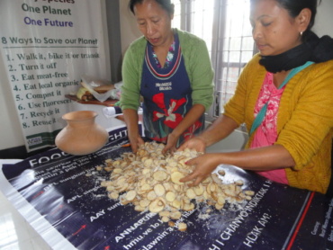 Women Group Demonstrating Organic Manure