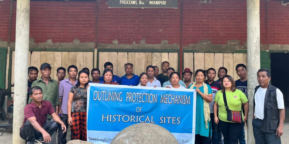 Rwus Carried Out A Project Aimed At Safeguarding Cultural Heritage Sites In Pherzawl District. This Picture Was Taken At Lungthulien Village In April 2023.